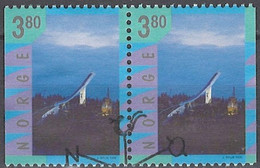 Norwegen Norway 1998. Mi.Nr. 1282 Dl/Dr Pair, Used O - Usati