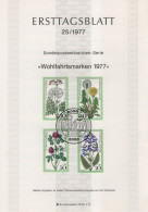 Germany Deutschland 1977-25 Wohlfahrtsmarke Wohlfahrtsmarken, Flower Flowers Flora Blume Blumen, Canceled In Bonn - 1974-1980