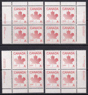 Canada 1981 Sc 907ii  Plate Block Set MNH** Plate 3 - Ungebraucht