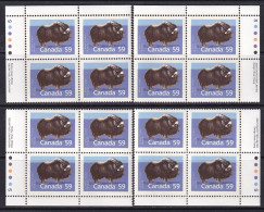 Canada 1989 Sc 1174a  Plate Block Set MNH** Slater Paper Perf 13.1 - Ongebruikt