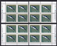 Canada 1990 Sc 1176  Plate Block Set MNH** Perf 14.4x13.8 - Ungebraucht