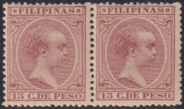 Philippines 1892 Sc 169 Filipinas Ed 101 Pair MNH** Some Gum Bubbling - Filippijnen