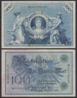 Reichsbanknote 100 Mark 1908  Ro 34 VF (3) UDR M Serie L    (24362 - Altri & Non Classificati