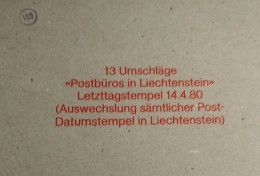 Liechtenstein 14.04.80 13 Postbüro Umschläge Letztag Stempel Wechsel    (23267 - Sonstige - Europa