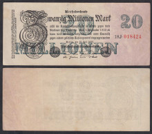 Reichsbanknote - 20 Millionen Mark 1923 Ro 96c VF (3) FZ: J BZ: 18  (27259 - Sonstige & Ohne Zuordnung