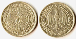 50 Reichpfennig 1928 A Deutsches Reich Weimar - Jäger 324   (r1120 - 50 Rentenpfennig & 50 Reichspfennig