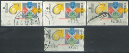 SPAIN - 2000 - POSTAL SERVICE STAMPS LABELS SET OF 4 OF DIFFERENT VALUES, USED . - Used Stamps