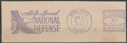 U.S.A. 1941, Stamped Boston, HELP SPEED NATIONAL DEFENSE - Storia Postale