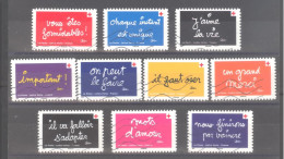 France Autoadhésifs Oblitérés N°1979/1988 (Croix Rouge - On Peut Le Faire) (lignes Ondulées) - Used Stamps