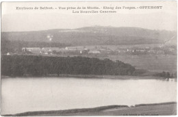 CPA DE OFFEMONT  (TERRITOIRE DE BELFORT)  VUE PRISE DE LA MIOTTE - ÉTANG DES FORGES - LES NOUVELLES CASERNES - Offemont