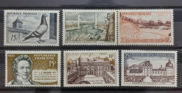 France Yvert 1091-1117-1124-1139-1126-1128 ** Année 1957 MNH. - Nuevos