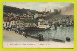 14 TROUVILLE N°50 LL Départ Du Bateau Vapeur à Roue Du Havre LA TOUQUES Pub Le Petit Journal En 1904 - Trouville