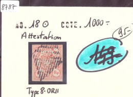 No SBK 18 Obliteré - ATTESTATION BOSSERT - VOIR LES IMAGES POUR LES DETAILS - COTE: 1000.- - 1843-1852 Timbres Cantonaux Et  Fédéraux