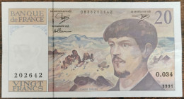 Billet 20 Francs CLAUDE DEBUSSY 1991 FRANCE O.034 - 20 F 1980-1997 ''Debussy''