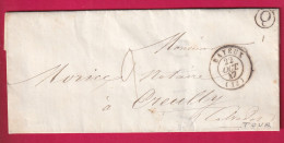 CAD TYPE 17 BAYEUX CALVADOS BOITE RURALE Q TOUR POUR CREULLY 1847 LETTRE - 1801-1848: Precursores XIX