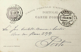 1898 Portugal Bilhete Postal Inteiro IV Centenário Da Índia 20 R. Enviado De Vouzela Para O Porto - Enteros Postales