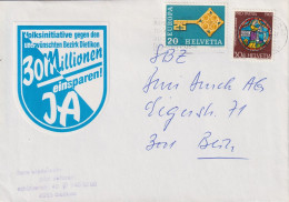 Brief  Zürich Altstetten - Bern (Vignette "Volksinitiative Gegen Bezirk Dietikon")      1988 - Briefe U. Dokumente