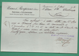 38 Rioupéroux Papeterie De Rioupéroux Papeterie Et Électrochimie 3 Avril 1907 - Drukkerij & Papieren