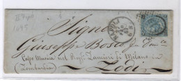 Italia / Regno 1867 Lettera Da Napoli Per Lodi 2°Tipo - Storia Postale