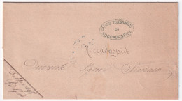 1870-UFFICIO TELEGRAFICO/ROCCADASPIDE Ovale Verde Su Soprascritta - Storia Postale