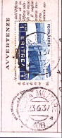 1936-Posta Militare/108N C.2 (25.6) Su Polizzino Vaglia Affrancato Eritrea PA. L - Eritrea