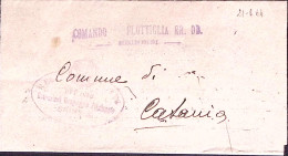 1944-COMANDO FLOTTIGLIA RR. DD./BRINDISI Lineare E Ovale Su Piego (21.8) - Weltkrieg 1939-45