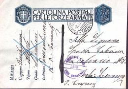 1944-DISTACCAMENTO R.ARSENALE/TARANTO C.2 (8.7) Su Cartolina Franchigia, Fori Sp - Weltkrieg 1939-45