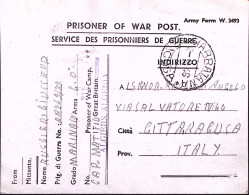 1945-P.O.W. CAMP/n.211 Manoscritto Su Cartolina Franchigia Da Prigioniero Guerra - Weltkrieg 1939-45