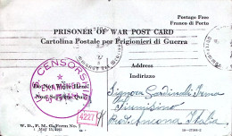 1943-P.O.W.CAMP FORT BENNING Manoscritto Al Verso Di Cartolina Franchigia (13.9) - Weltkrieg 1939-45