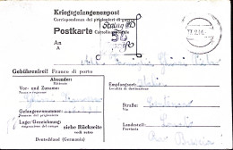 1944-STALAG III^D Su Cartolina Franchigia Da Prigioniero Guerra Italiano In Germ - Guerra 1939-45