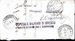 1944-OSPEDALE MILTARE BRESCIA Lineare Su Piego Posta Da Campo N.755 C2 (30.3) - Weltkrieg 1939-45