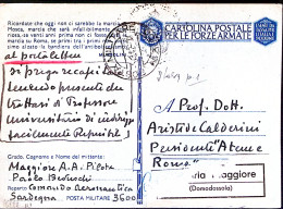 1942-COMANDO AREONAUTICA SARDEGNA Manoscritto Su Cartolina Franchigia Posta Mili - Guerre 1939-45