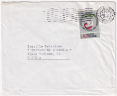1967-XX REPUBBLICA Lire 25 (1125) Isolato Su Busta - 1961-70: Poststempel