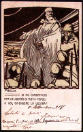 1918-IO HO COMBATTUTO Cartolina Franchigia, Vignetta In Nero, Viaggiata Posta Mi - Weltkrieg 1914-18