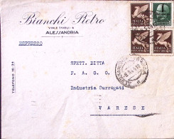 1944-Imperiale Sopr. Fascetto C.25 (491) + Posta Aerea Tre C.50 (11) Su Espresso - Marcofilía