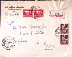 1946-Imperiale Senza Fasci Coppia Lire 5 + Democratica Coppia Lire 2 (534+552) S - Storia Postale