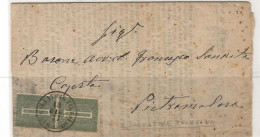 Italia / Regno 1877 Lettera  Da S.Salvatore Telesino (Benevento) - Marcophilie