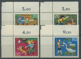 Bund 1972 Jugend: Tierschutz 711/14 Ecke 1 Oben Links Postfrisch (E273) - Nuovi