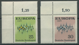 Bund 1972 Europa CEPT 716/17 Ecke 1 Oben Links Postfrisch (E278) - Ungebraucht