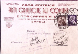 1945-Imperiale Senza Fasci Lire 1 + Democratica C.20 (531+544) Su Cartolina Empo - Marcophilie