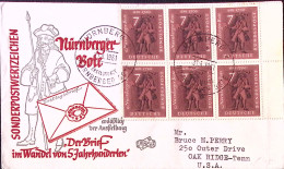 1961-GERMANIA OCC. Esposizione Filatelica Norimberga Blocco Di Sei Fdc Per Gli U - Lettres & Documents