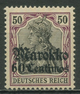 Deutsche Post In Marokko 1911/19 Germania Mit Aufdruck 53 I Mit Falz - Deutsche Post In Marokko