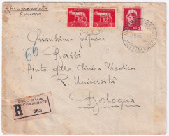 1945-Imperiale Senza Fasci Lire 2 E Coppia Lire 5 (533/4) Su Raccomandata Espres - Storia Postale