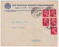 1945-Imperiale Senza Fasci Cinque C.20 (529) Su Busta Bari (22.9) - Marcofilía