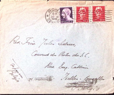 1945-Imperiale Senza Fasci Lire 1 E Due Lire 2 (531+533) Su Busta Roma (24.9) Pe - Poststempel