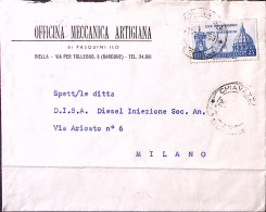 1959-PATTI LATERANENSI Lire 25 (853) Isolato Su Busta - 1946-60: Poststempel