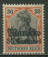 Deutsche Post In Marokko 1911/19 Germania Mit Aufdruck 51 X Mit Falz - Marocco (uffici)