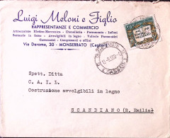 1958-X COSTITUZIONE Lire 25 (829) Isolato Su Busta - 1946-60: Poststempel