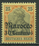 Deutsche Post In Marokko 1905 Germania Mit Aufdruck 25 Mit Falz - Morocco (offices)