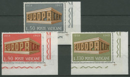 Vatikan 1969 Europa CEPT Tempel 547/49 Ecken Postfrisch - Unused Stamps